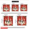 2pcs 2D Flat Printing Merry Christmas Window Curtains Christmas Snowman Holiday 100% Polyester Without Electricity Party