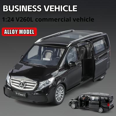 2026 1:24 Große Größe V260L MPV Business Vehicle Simulationslegierung Modell Exquisites Licht- & Soundspielzeug Kindergeschenk Sammlerstück Dekoration