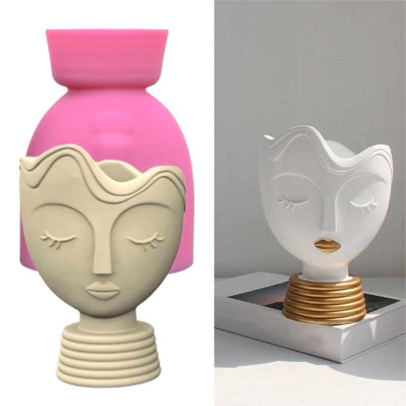 Handmade Abstract Person Shape Silicone Craft Mold for Unique Succulent Planter and Abstract Succulent Pots Artisans