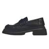 Fashion Luxury Black Leather Women Loafers Platform Slip On Shoes for Women 2024 Spring British Casual Flats Shoe Woman Low Heels