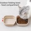 Collapsible Dog Water Bowl Portable 2-in-1 Pet Food Water Feeder with Lid Travel Dog Bowl for Outdoor Walking Camping Puppy Cat