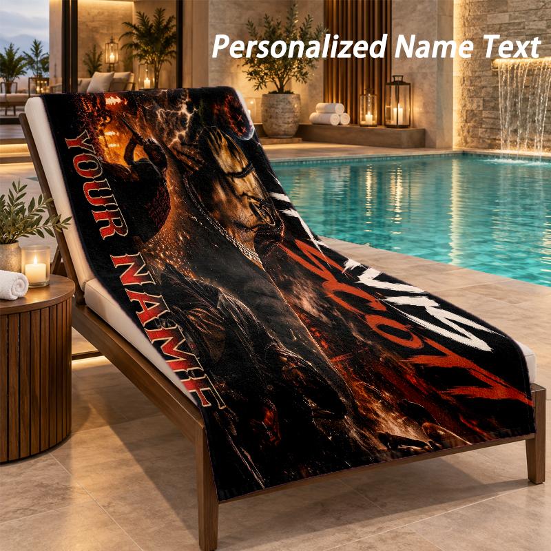 Travis Scott Custom Name Beach Towel Large Soft Towel for Indoor Bathroom Outdoor Beach
