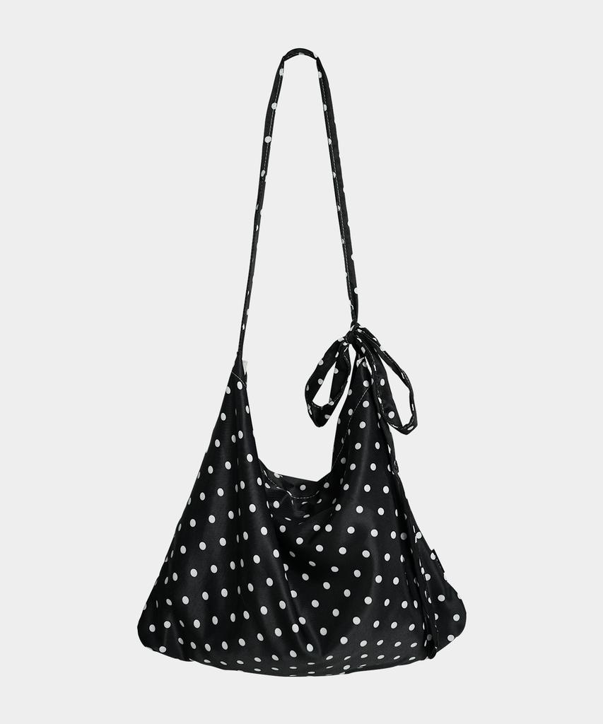 D.Lab Plum Pattern Ribbon Eco Bag - Dot Black