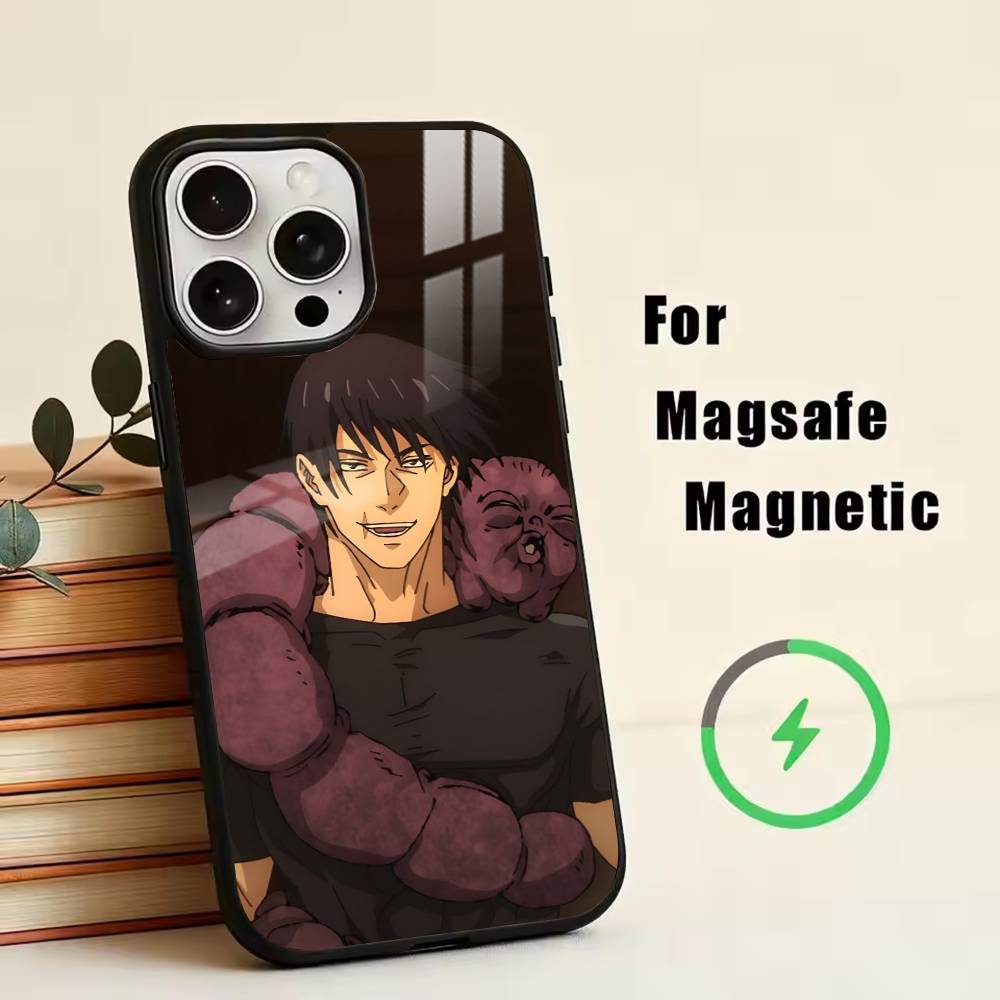 

Toji Toji F-Fushiguro Phone Case For iPhone17,16,15,14,13,12,11 Plus,Pro Magnetic with Magsafe Wireless Charging iPhone15Plus