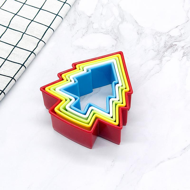 5-6 Stück Kunststoff Ausstechformen Set Fondant Gemüseformen Kuchen Mousse Ring Backwerkzeuge Set für DIY Keksherstellung