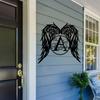 Chic One Piece Personalized Feather Wings Metal Sign Housewarming Wedding Gift Elegant Door Hanging Wall Art