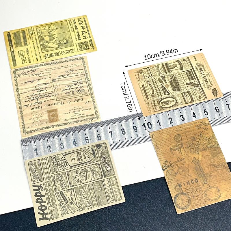 5Pcs Dollhouse Miniature Kraft Paper Newspaper Magazines Mini Retro Newspapers And Periodicals Books Model Home Decor Toy Random