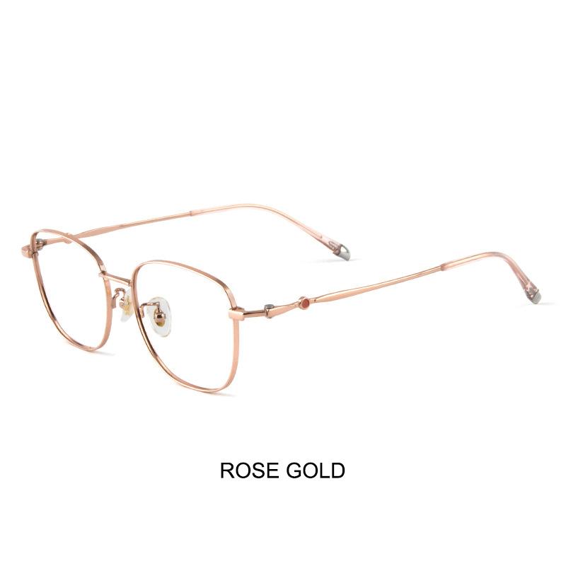 Ultra-Lightweight Titanium Glasses Frame Japanese Retro Eyeglasses Men's Business Casual Women's Petite Face Fashion Eyewear
