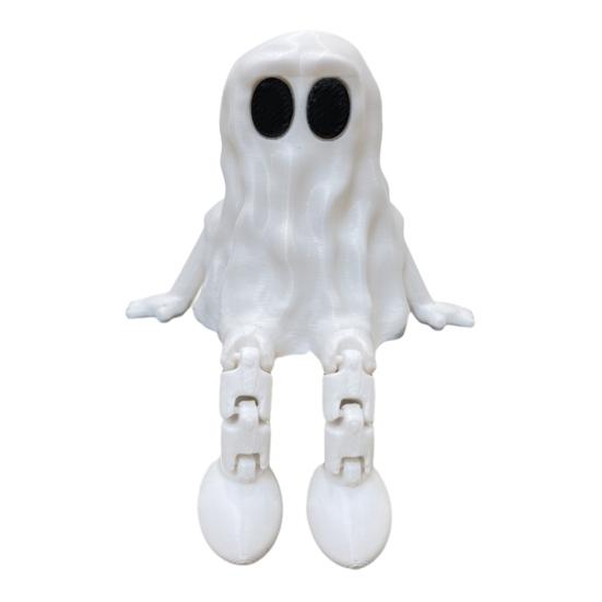 3D Printed Ornament with Moving Joints Ghost Shape Statue Crack-resistant PLA Material Decoration Halloween Gift