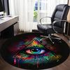 1pc Eye Triangle Chair Carpet for Office, Non slip, Soft and Durable Office Rug