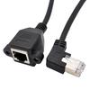 Gigabit 90° Angled Ethernet Extension Cable 30cm 11.8in for Stable Fast Speed Networking Cord Left/Right/Up/Down Elbow