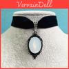Gothic White Retro Handmade Collar Necklace With Cherry Pendant For Fashion Ol Style