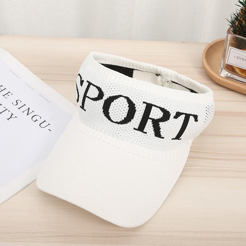 Visor Plus Long 10CM Brim Ponytail Baseball Cap Women Summer Knitted Breathable Golf Beach Hat For Outdoor Sports Empty Top Hat