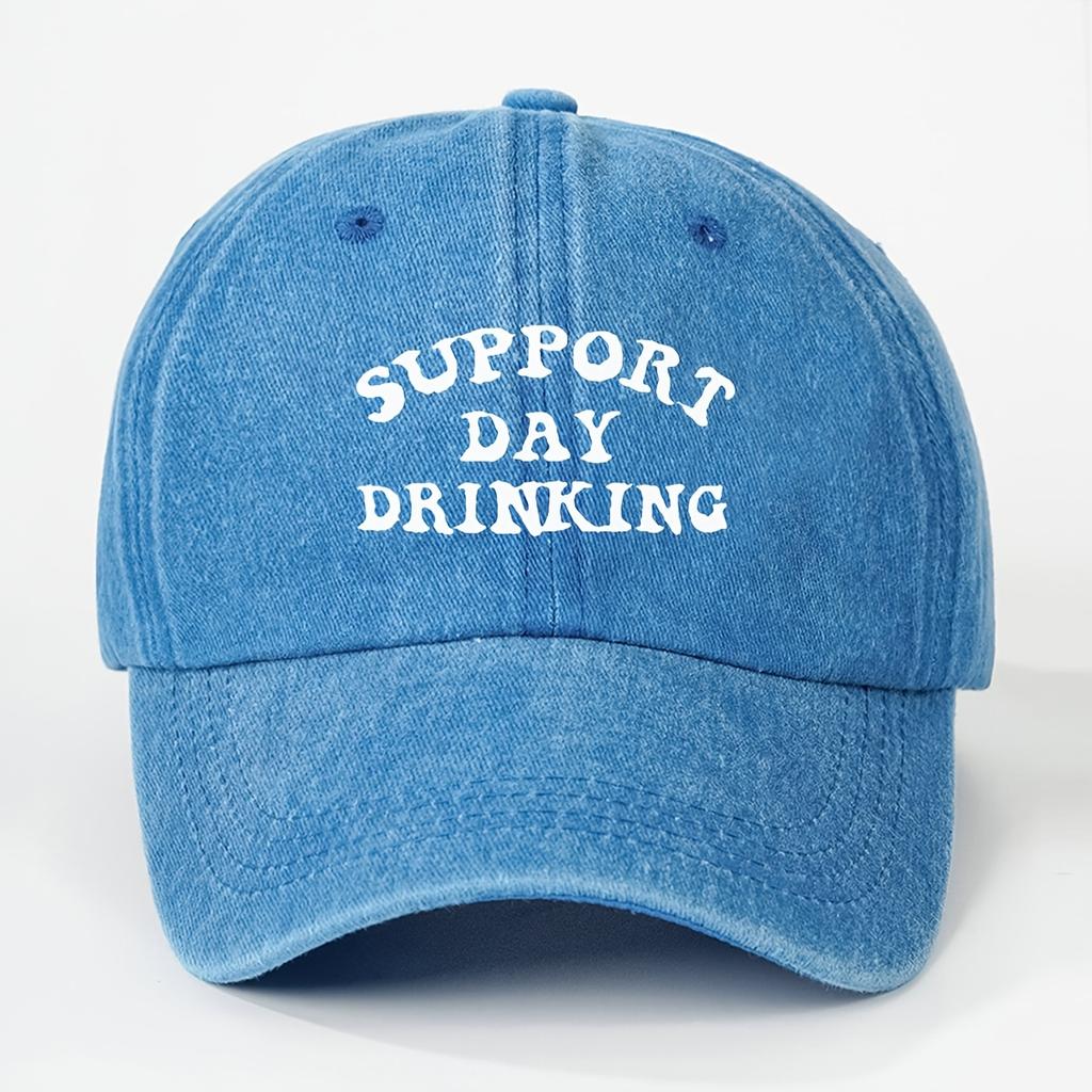 Unisexs Printed Letter DAY Baseball Cap Simple Vintage Stylish Versatile for Casual Wear Sun Protection Breathable Adju