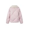 Li Ning Sports Lifestyle Series Solid Color Fur Collar Loose Short Down Jacket Women Outerwear Light-Pink AYMT076-1