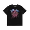 Foreign Trade Meichao Sp5der555555 Spider Web Printing Summer Loose Trend Men's and Women's Couples Short Sleeve T-Shirt Summer