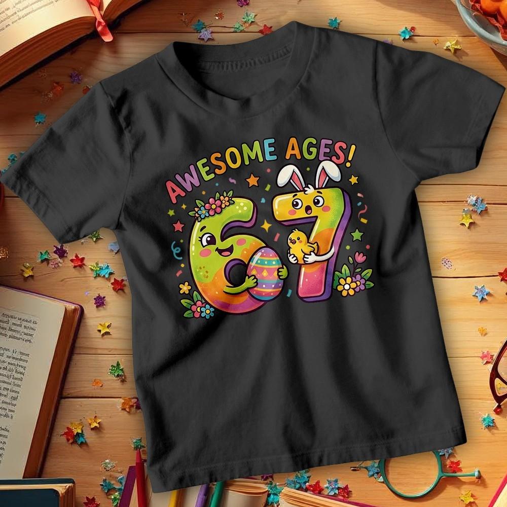 67 Six Seven Meme Easter TShirt Funny Bunny Egg Hunt Cute Adults Kids Tee 5