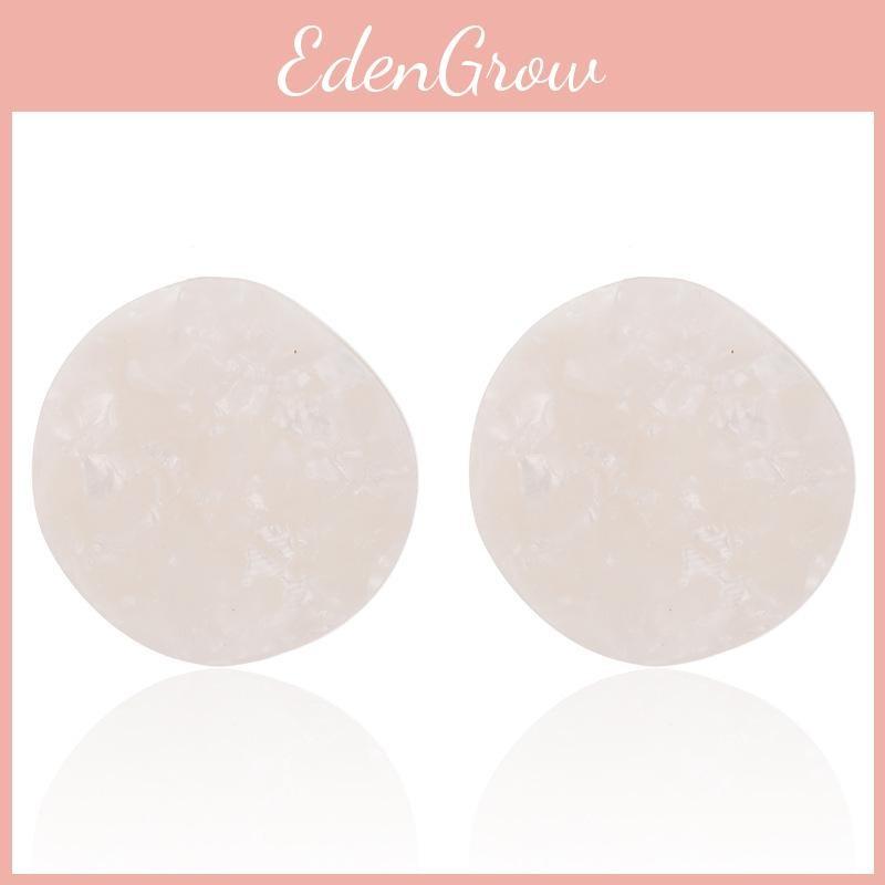Resin Fashionable Stud Earrings For Women Simple Geometric Design Jewelry