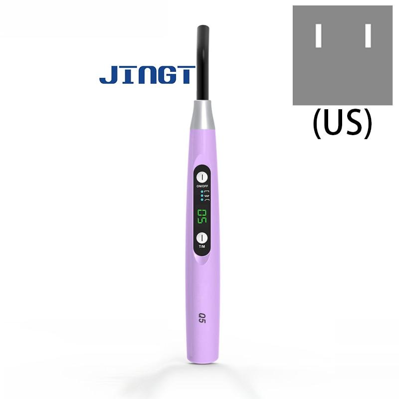 

Jingt Q5 Dental Luz Led Máquina De Cura Oral Fotossensível Lâmpada Dentes Branqueamento Resina Sem Fio Enchimento Dental Equipamentos purple 110-240v US