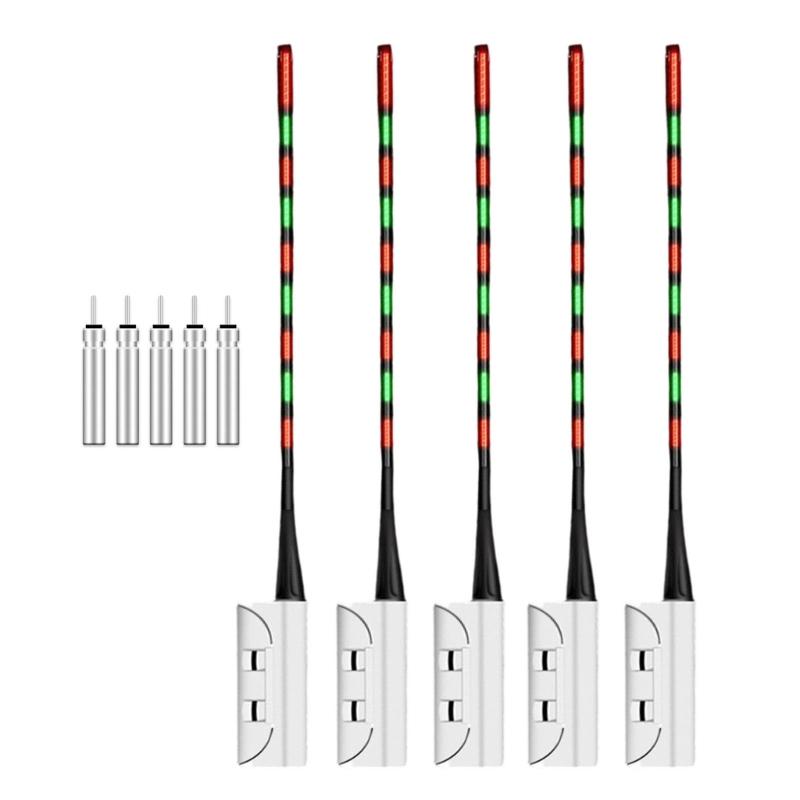 Indicatore di abboccata da pesca Luce LED Rimovibile Clip sulla Punta della Canna Bastoncino Luminoso Impermeabile LED Luce per Punta di Canna da Pesca Notturna