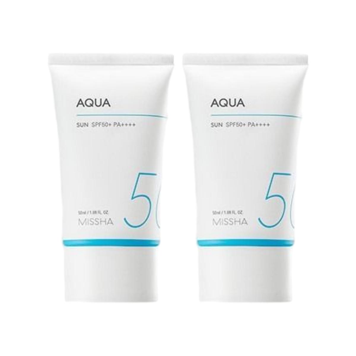 

MISSHA All Around Safe Block Aqua Sun Gel SPF50+/PA++++ 50ml x 2ea Hydrating UV Protection