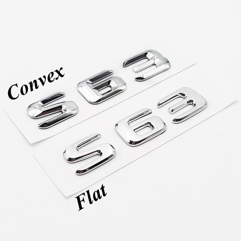 3D ABS Chroom S 63 Logo S63 Embleem Letters Sticker Auto Kofferbak Badge Decal Voor S63 C217 Accessoires