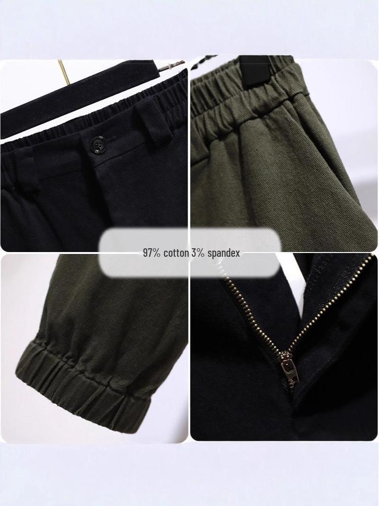 Plus Size Women's Sports Joggers, Elastic Waist, Loose Fit for 130-320 Jin, Spring/Autumn Long Pants