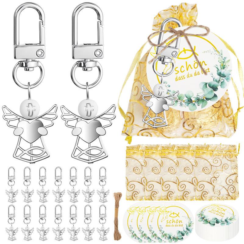 

25 Sets Guardian Angel Thank You Party Favours Including 25 Thank You Gift Tags With String 25 Angel Pendants 25 Organza Bags