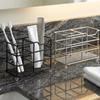 Rustproof Metal Toothbrush Holder Non-Slip Countertop Storage Rack  Kitchen