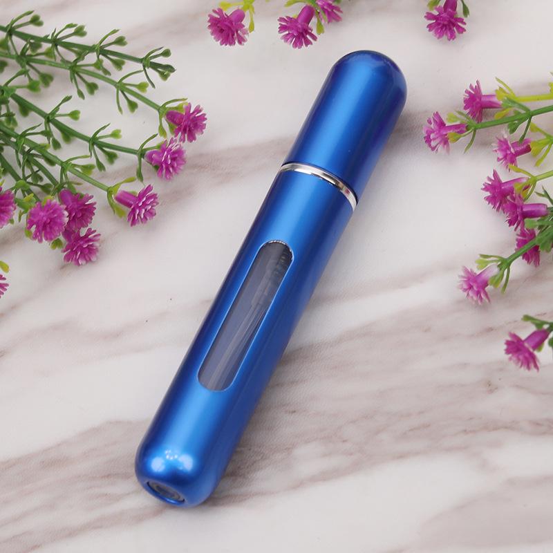 8ml Mini Refillable Travel Perfume Spray Bottle, Bottom-Fill, Round Head, Self-Pump, Portable, In Stock