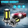 4Pcs H7 Car Led Fog Light, 5630 33 Smd Automotive Super Bright 360° Light Range Led Bulbs Decoding Reversing Light Taillight Drl