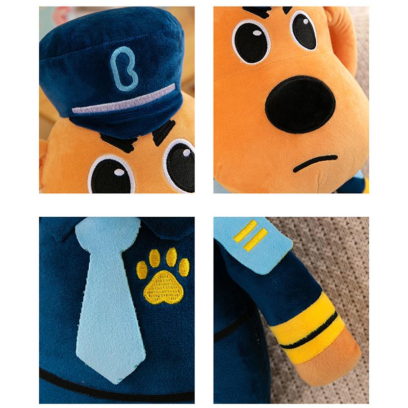 Sheriff Labrador Dog Plush Toy Doll Anime Security Sergeant Labrador Wolf Dog Plush Stuffed Toys Birthday Xmas Gifts