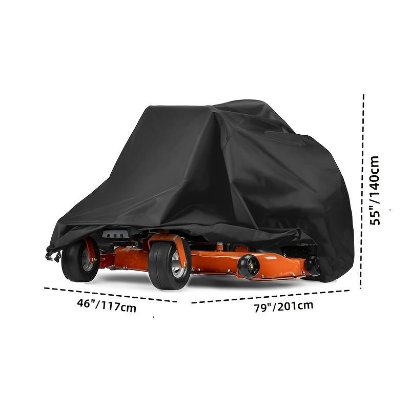 Riding Lawn Mower Cover 210D Oxford Fabric Black Waterproof Dustproof Sunproof Heavy Duty Outdoor Essential Durable Secure (black,79x55x46 ) чёрный