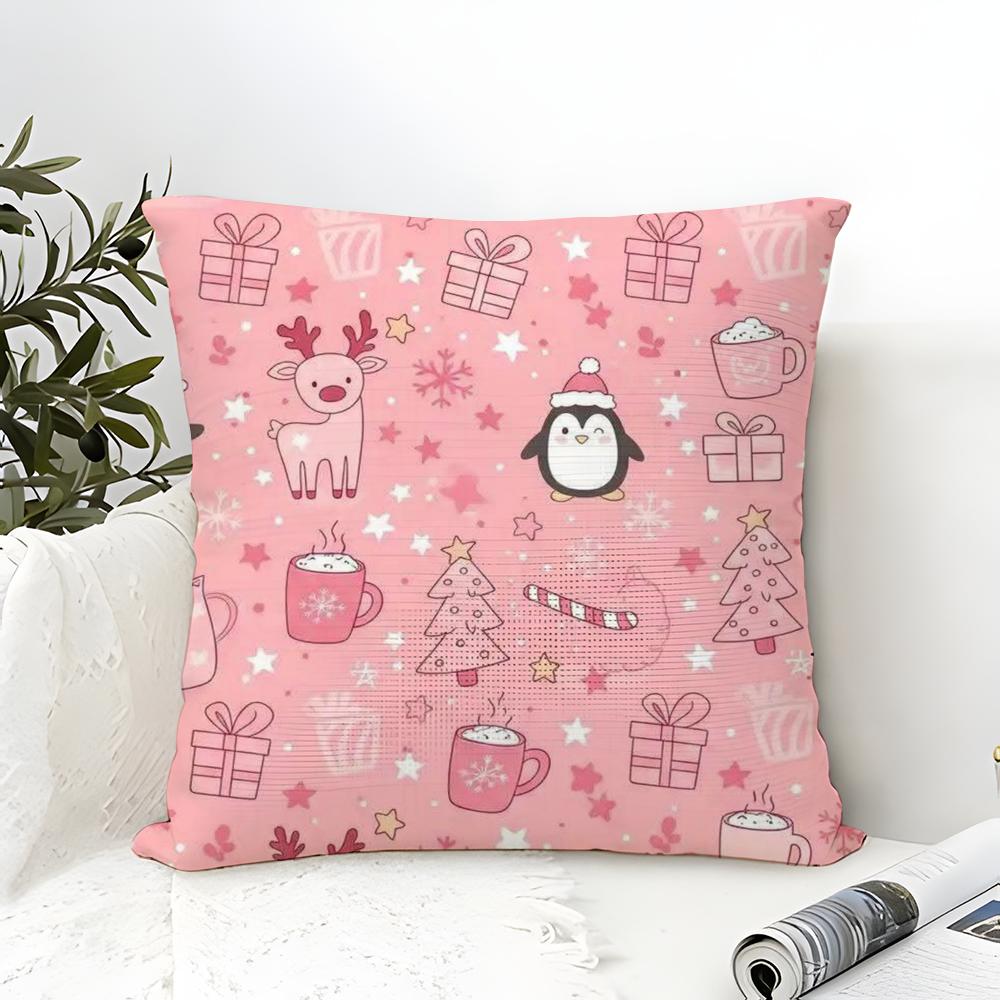 Simple Color Animal Illustration Patterns Pillow Case Linen Pillow Case Sofa Home Decor Cushion Cover Cushion Cove