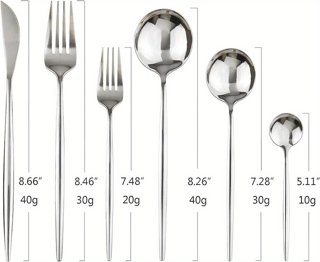 36-Pieces Silverware Mirror Polished Dinnerware 18/0 Stainless Steel Cutlery Set For Home Kitchen Party Hotel Restaurant Wedding Service for 6