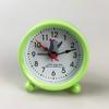 Mini Children's Alarm Clock with Light Bedside Clock Round Cartoon Clock Simple Bedside Clock 119B Green Blue