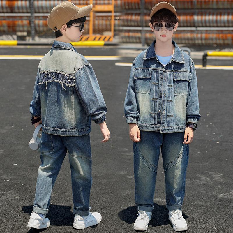 

Ковбойский уличный комплект для мальчиков 2025: Стильный двухпредметный комплект для детей на весну/осень 150