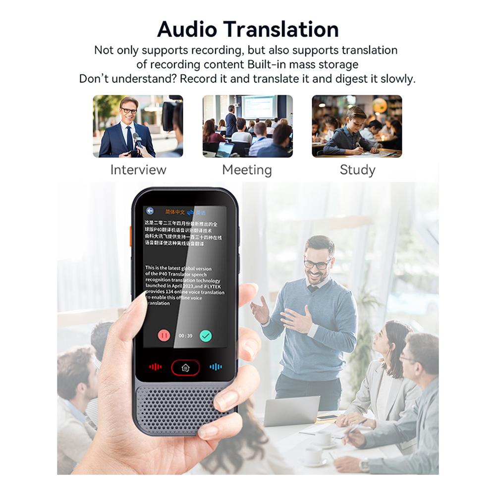 M30 Intelligent Translator WIFI/BT 4.0 139 Languages Online Translator RAM 1GB+ROM 8GB Voice Translator for Travel Business Lear