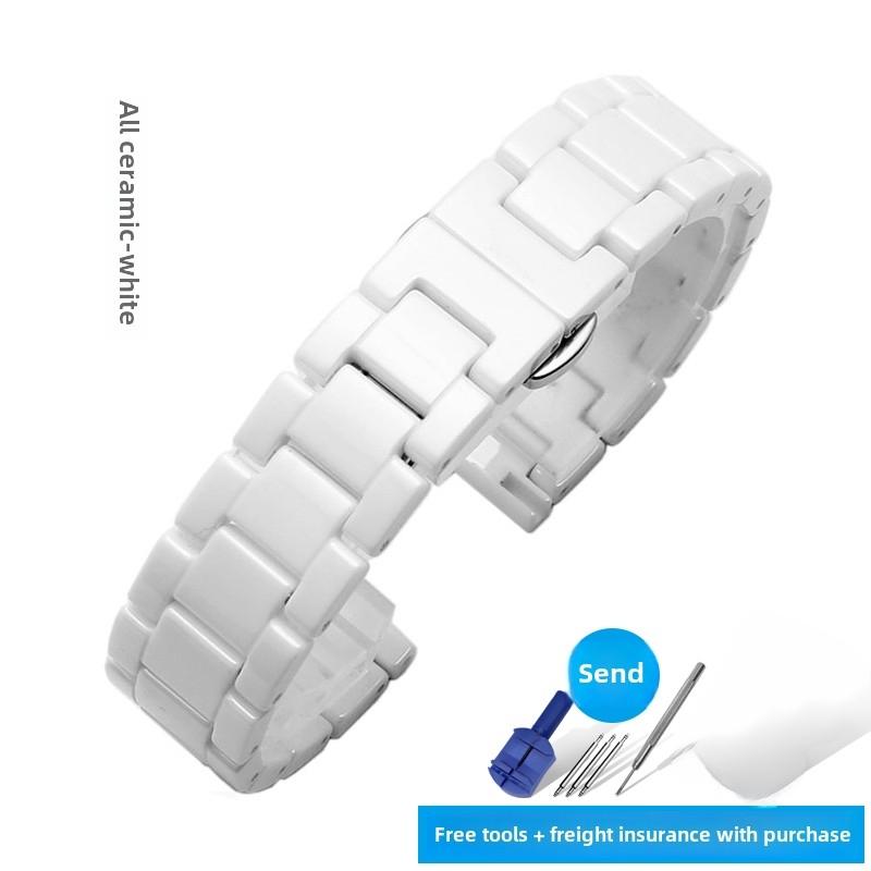 Модный керамический ремешок для часов цвета розового золота 12мм 14мм 16мм 17мм 18мм 20мм Универсальный для мужчин и женщин Быстросъемный Ремешок для часов Браслет из нержавеющей стали 12mm