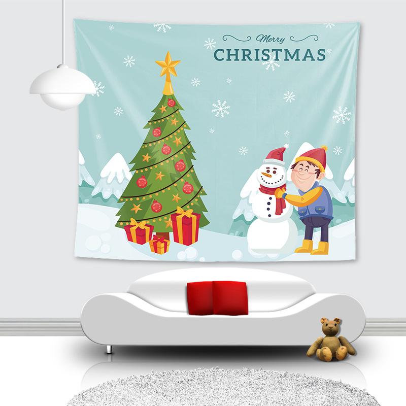 Amazon Weihnachten und Neujahr Cartoon Wandteppich Hänge Tuch