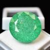 Certified Natural GREEN Emerald 40.85 Ct Brilliant Round Cut Loose Gemstone