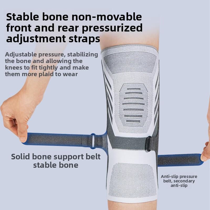 Adjustable Sports Knee Pads for Basketball Football Meniscus Support Pressurized Knee Joint Protection Patella Straps