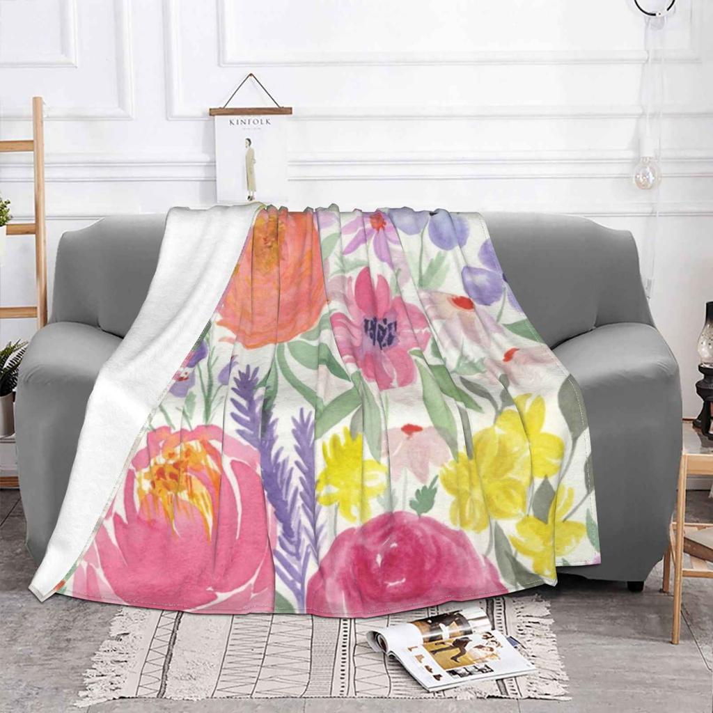 Flowers Four Seasons Comfortable Warm Soft Blanket Flower Roses Daisy