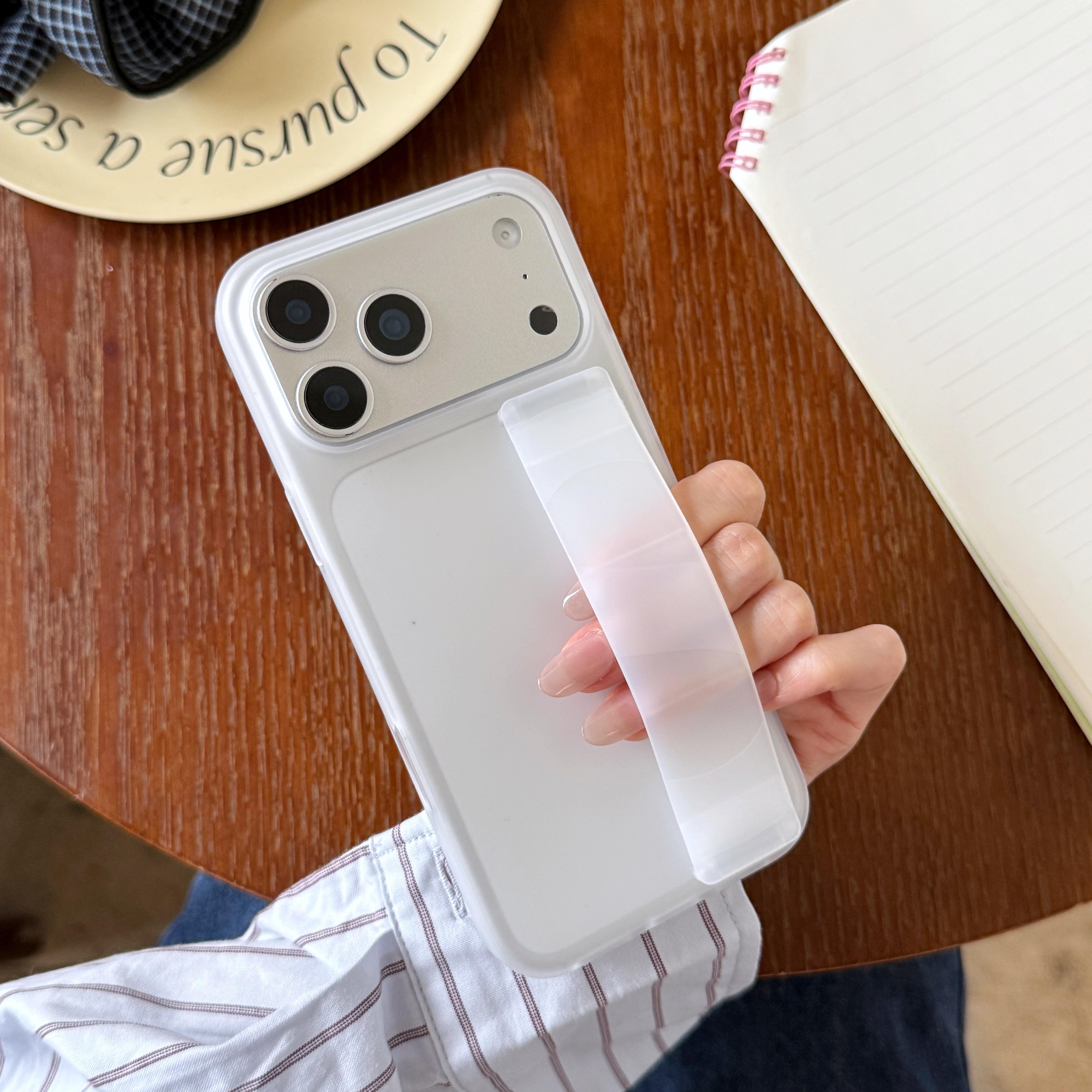 

Luxury Solid Stretch Silicone Wrist Strap Matte Case For iphone 17 16 12 13 14 15 Pro Max Plus Air Shockproof Hard Back Cover iPhone17 Pro Max