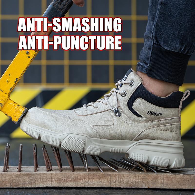 Work Boots Indestructible Safety Shoes Men Steel Toe Shoes Puncture-Proof Sneakers Men Non Slip Work Shoes Male Tactical Boots