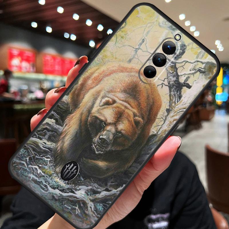 Cute Grizzly Bear Case For ZTE Nubia Red Magic 10S 10 8 9 8S 9S 11 Pro Plus 10 Air 5G 6R 6 7 6S 7S Pro Cover