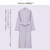 Calla Angel New York Waffle Bathrobe Luxury Extra Long Heat Quick After Popular Overseas Cream Gown, Cotton, 100% Cotton, Thin, Lightweight, Soft,