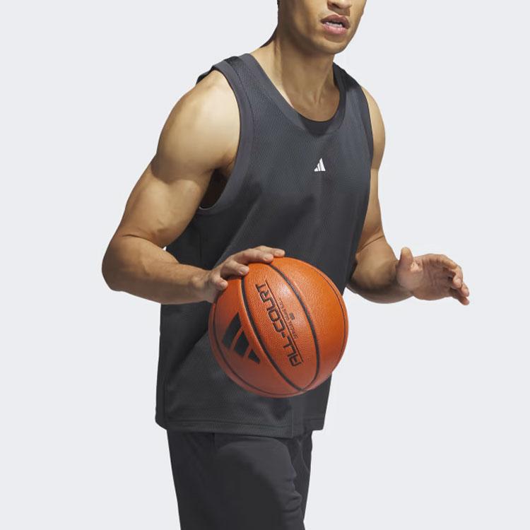 Adidas Basketball Legends Tank Top Solid Logo Training Crew Neck Sleeveless Vest Men Tops Black IL2267