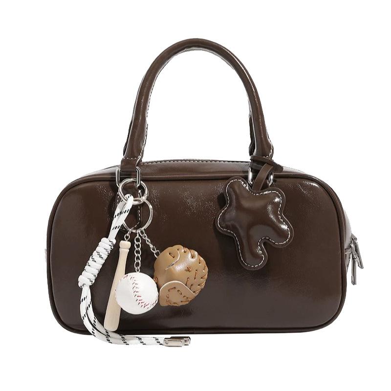 Bag Niche Bowling Bag, New Retro Handbag, Shoulder Bag, Crossbody Bag, Women's Boston Bag