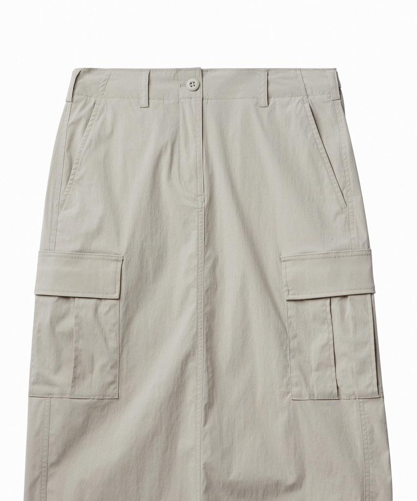Musinsa Standard Woman Women'S Cargo Maxi Skirt [Light Beige]